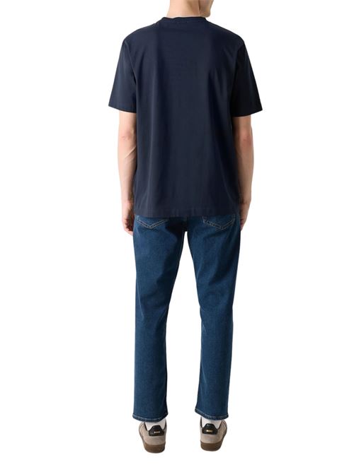 T-shirt uomo blu in cotone Boss Orange | 50473278466